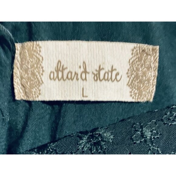 Altard State Dress Womens Large Green Textured Floral Babydoll Coquette Fairy - Picture 5 of 7